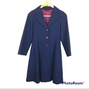 Vintage Rothschild Girl’s Dress Coat Formal Long Coat Navy